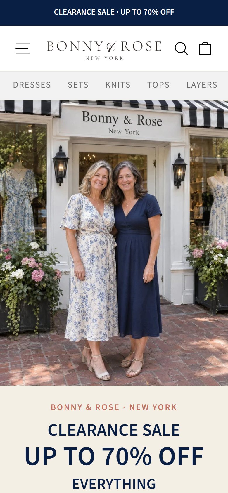 Bonny & Rose on mobile